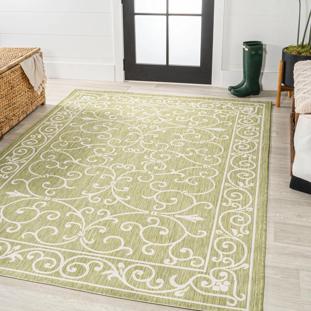 JONATHAN Y Charleston Vintage Filigree Textured Weave Indoor/Outdoor Area Rug 6
