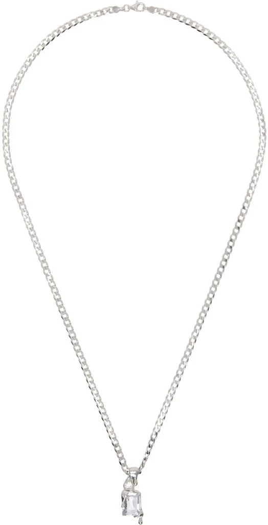 Alan Crocetti Silver Melt Curb Chain Necklace 1