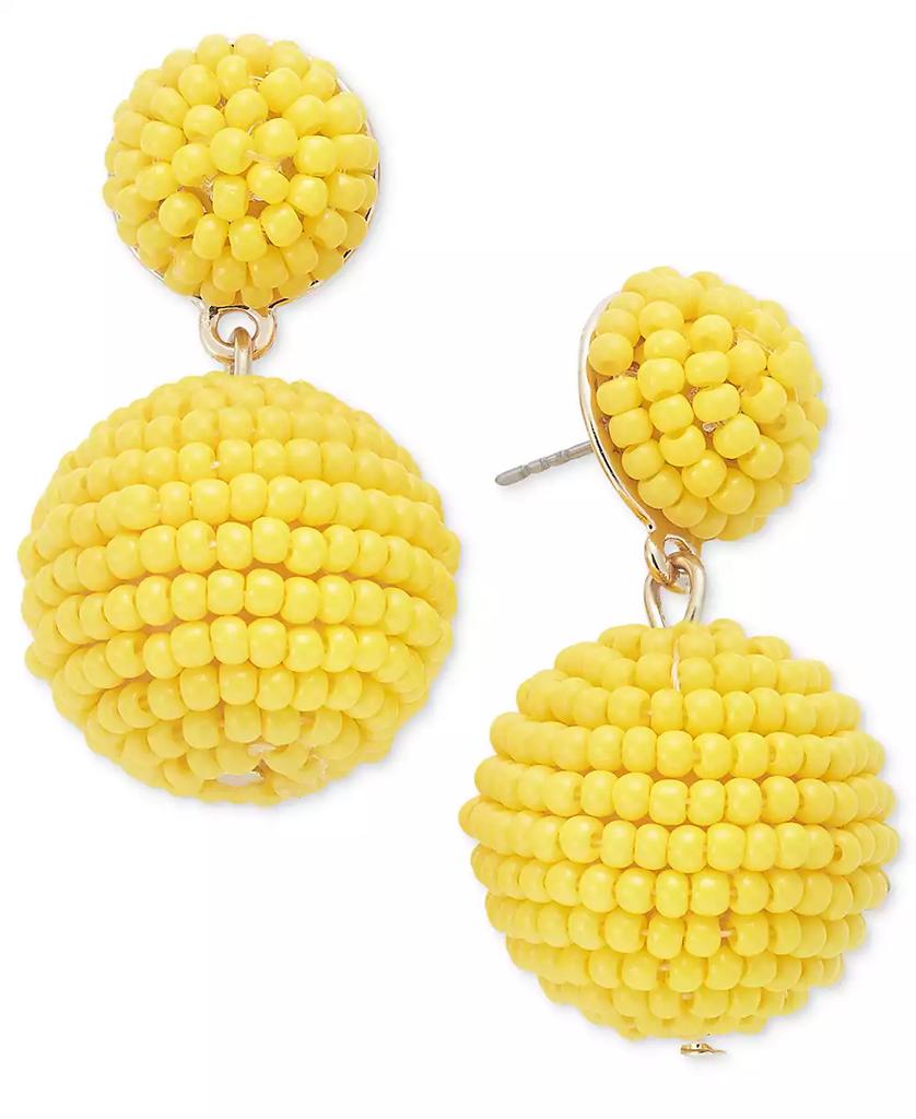 On 34th Seed Bead Embellished Drop Earrings, Created for Macy's