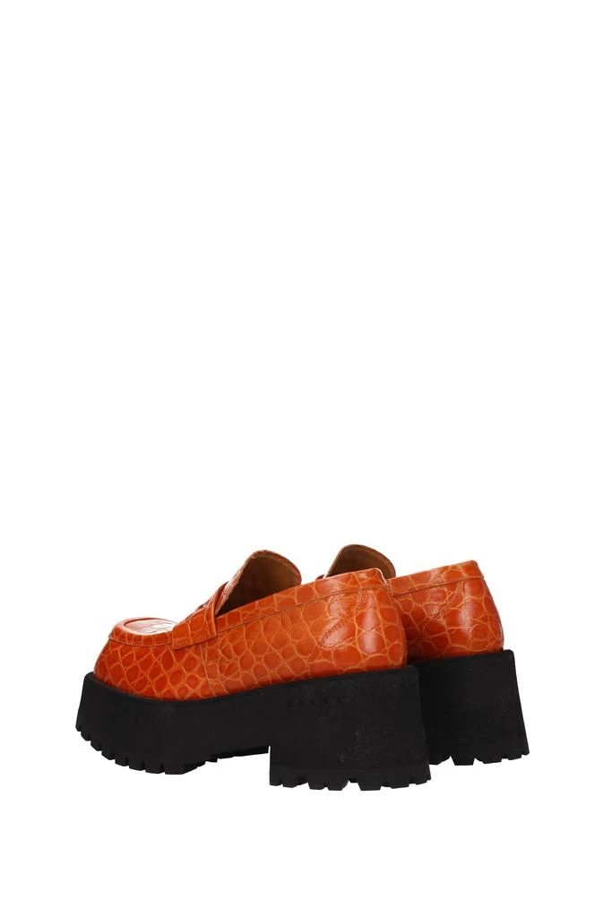 Marni Loafers Leather Orange Dragon Fire 4