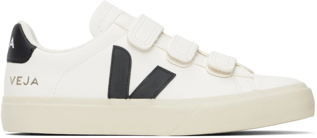 Veja White & Black Recife Leather Sneakers 1