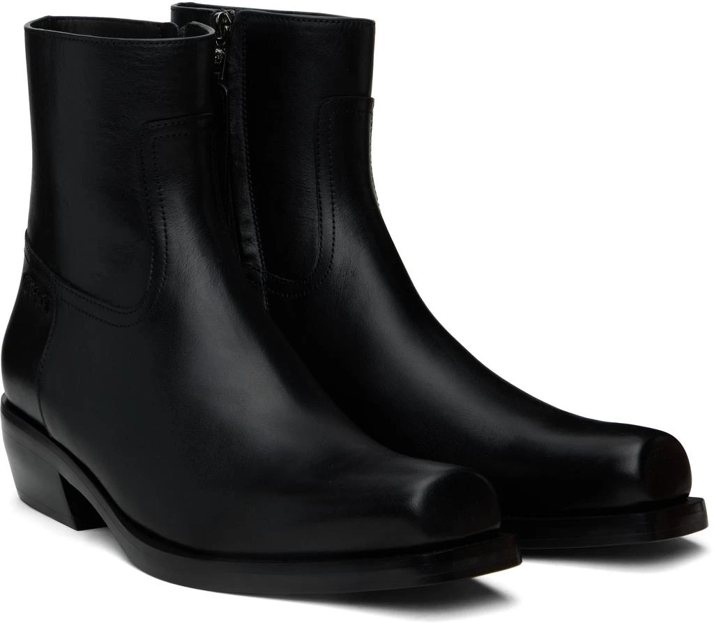 Men’s AUTHENTIC leather Versace Luciano boots Black Luciano Boots – On Sale Now with Up to 60% Off  main image 2