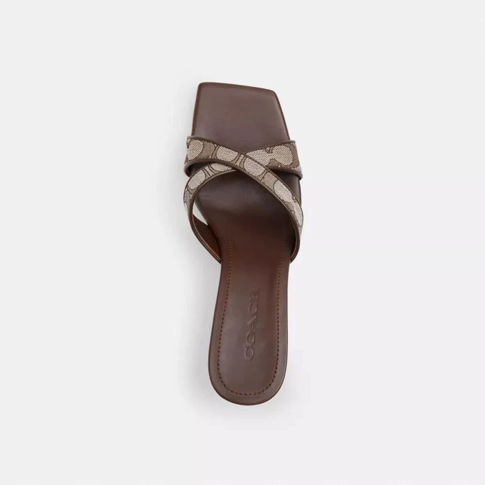 Coach Wedge Sandal In Signature Jacquard 4