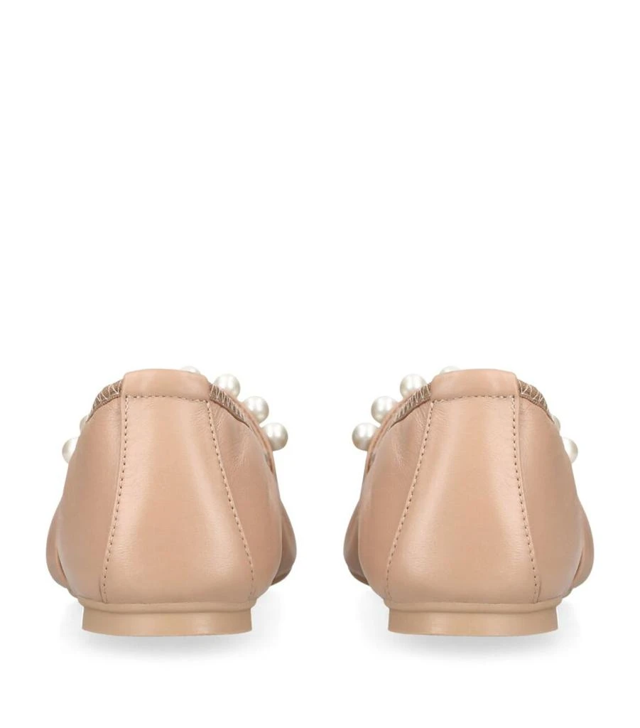 Stuart Weitzman Pearl-Embellished Goldie Ballet Flats 2