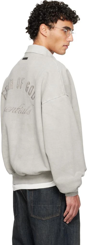 Essentials Gray Holiday Embroidered Classic Polo 3