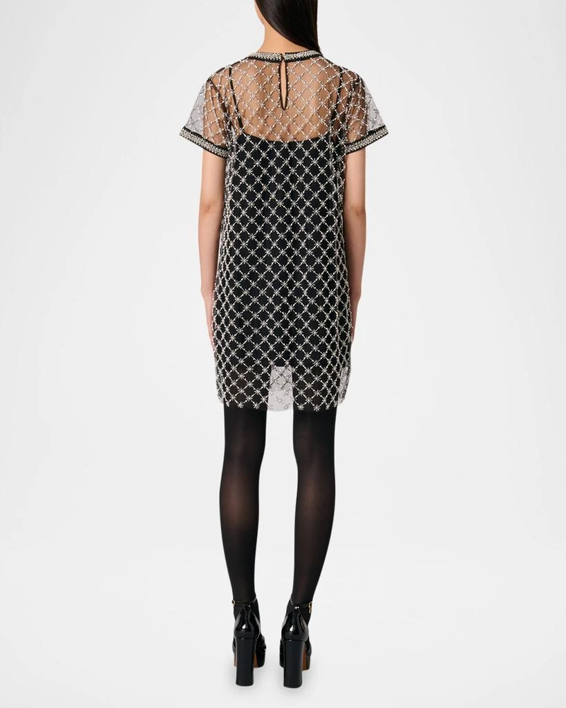 Maje Rione Sizelle Embellished Sheer Tulle Mini Dress 3
