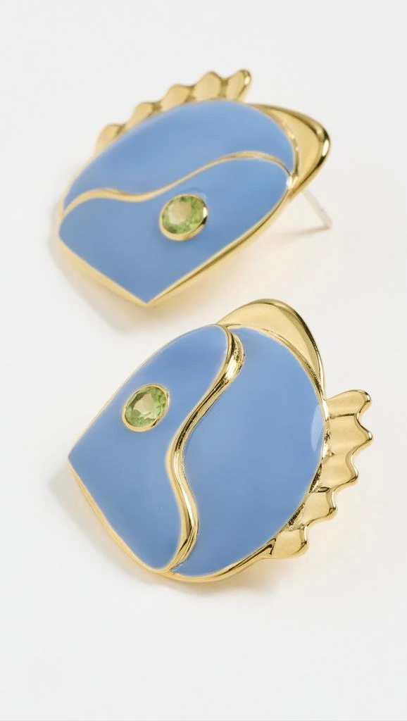 Lizzie Fortunato Mikuni Stud Earrings In Periwinkle 3