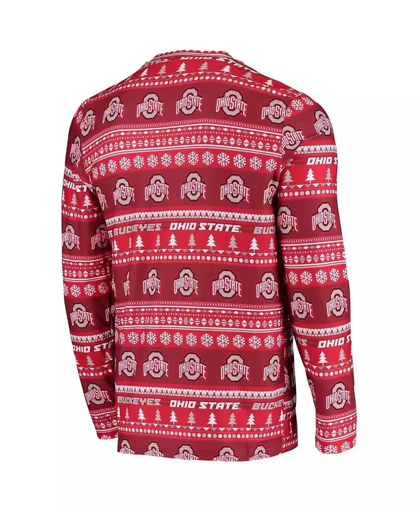 Concepts Sport Men's Scarlet Ohio State Buckeyes Ugly Sweater Knit Long Sleeve Top and Pant Set 4