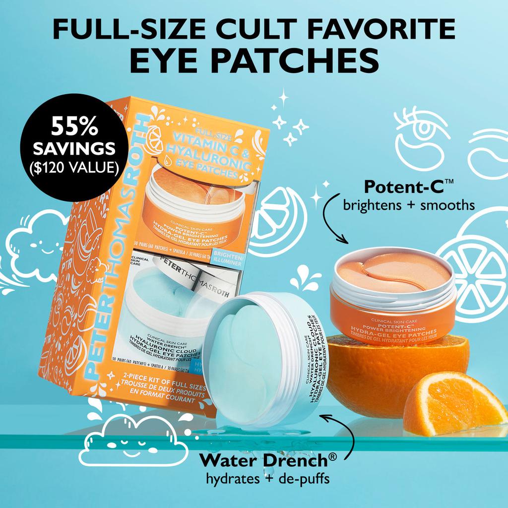 Peter Thomas Roth Full-Size Vitamin C & Hyaluronic Eye Patches 2-Piece Kit