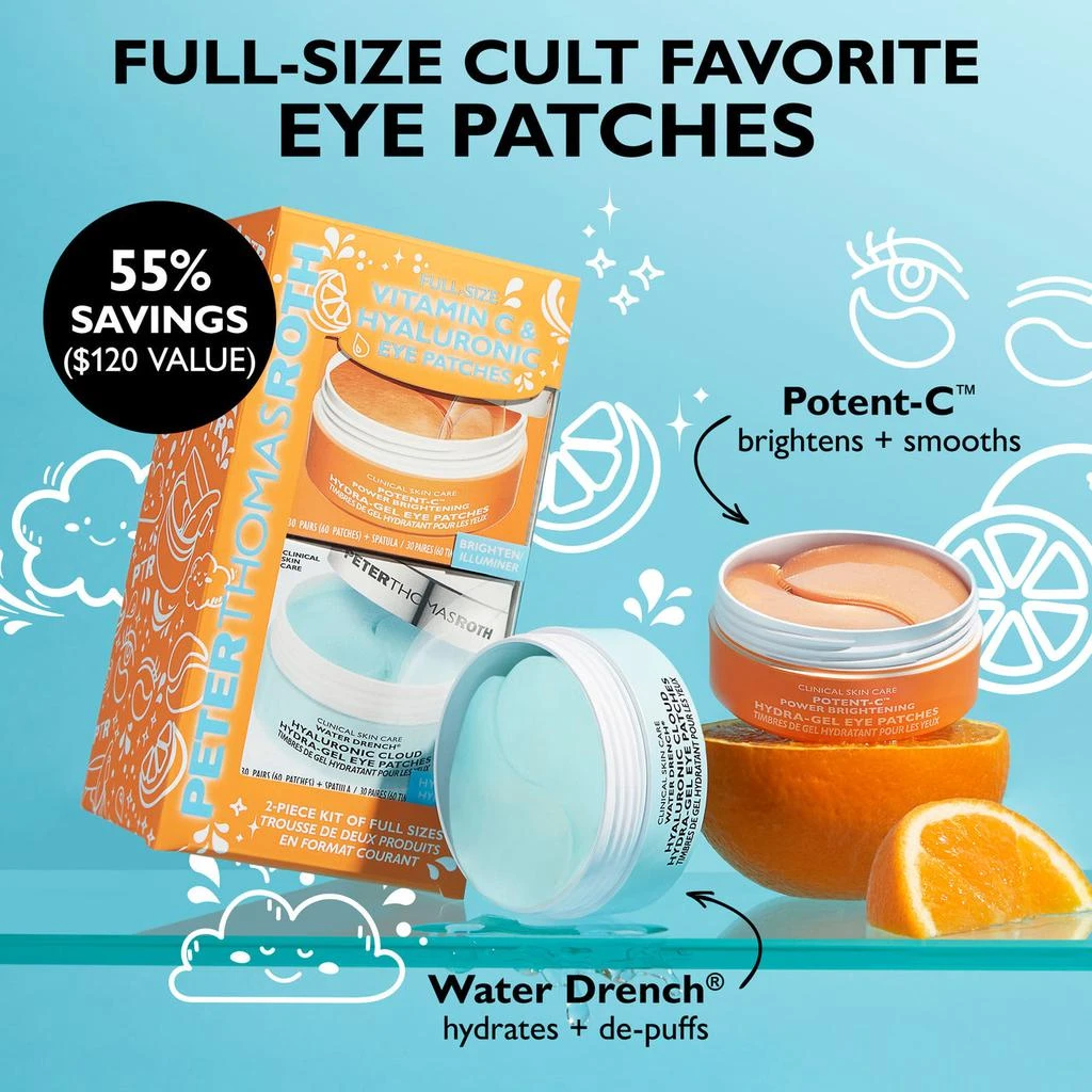 Peter Thomas Roth Full-Size Vitamin C & Hyaluronic Eye Patches 2-Piece Kit 2