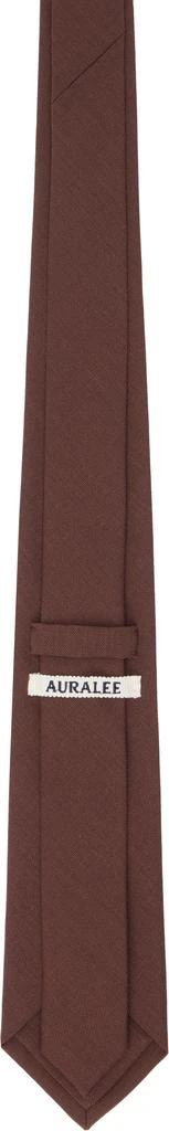 AURALEE Burgundy Wool Kid Mohair Hop Sack Tie 2