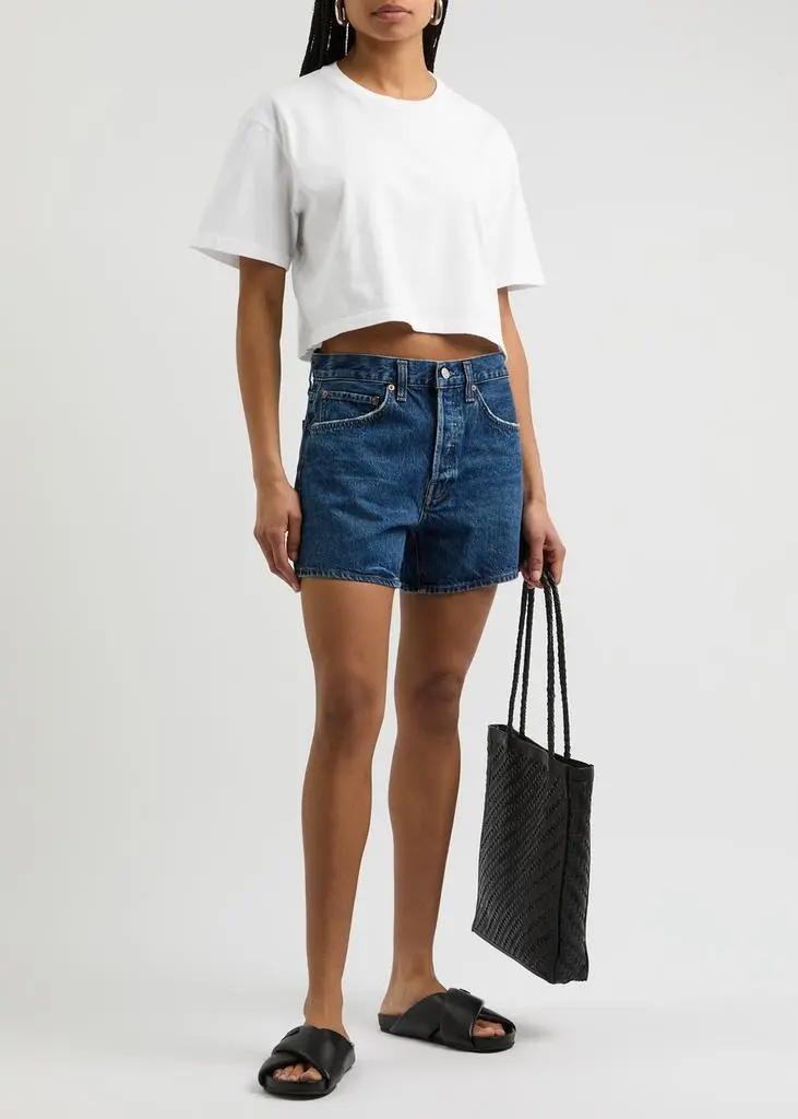 AGOLDE Anya cropped cotton T-shirt 4