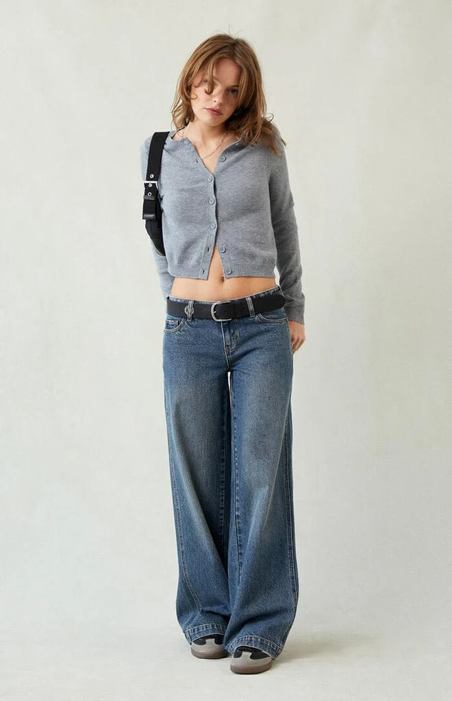 PacSun Casey Low Rise Baggy Jeans Dark Indigo Tint 6