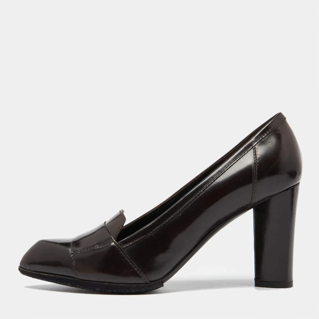 Yves Saint Laurent Saint Laurent Paris Brown Leather Pointed Toe Loafer Pumps Size 39 1