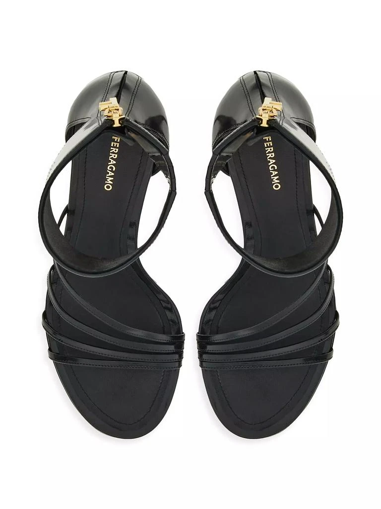 Salvatore Ferragamo Clethra 85MM Leather Sandals 3