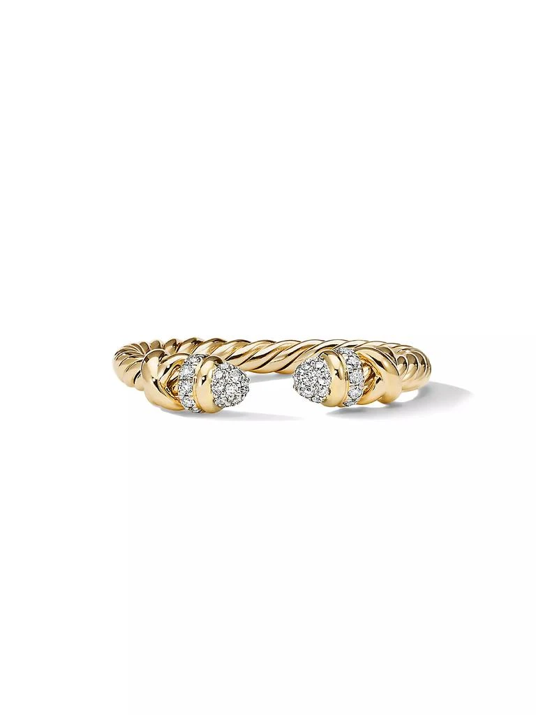 David Yurman Petite Helena Open Ring In 18K Yellow Gold 2