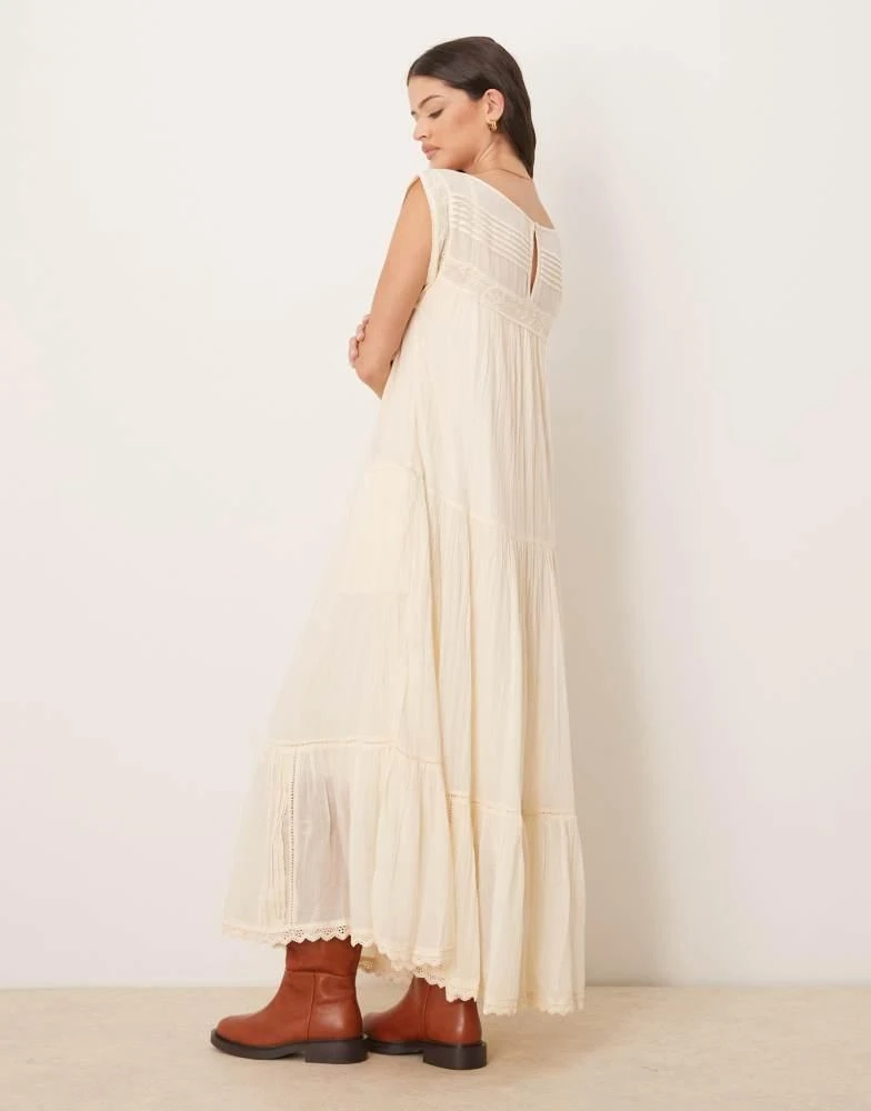 Free People Free People meadows edge boho maxi dress in white 4