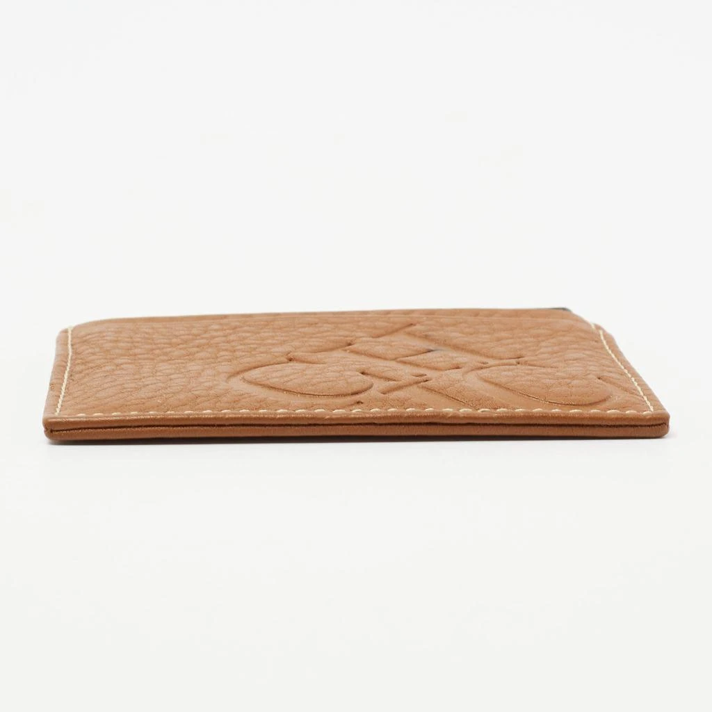 CH Carolina Herrera CH Carolina Herrera Tan Monogram Embossed Leather Card Holder 6