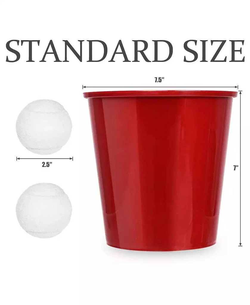 SUGIFT - Giant Yard Pong Game Set with Buckets, Balls 
Carry Bag 3