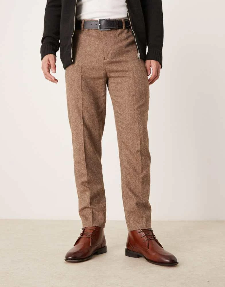 ASOS ASOS DESIGN lace up chukka boots in tan leather 4