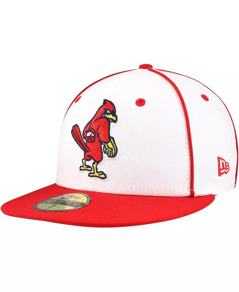 New Era Men's White/Red Memphis Redbirds Authentic Collection 59FIFTY Fitted Hat 1