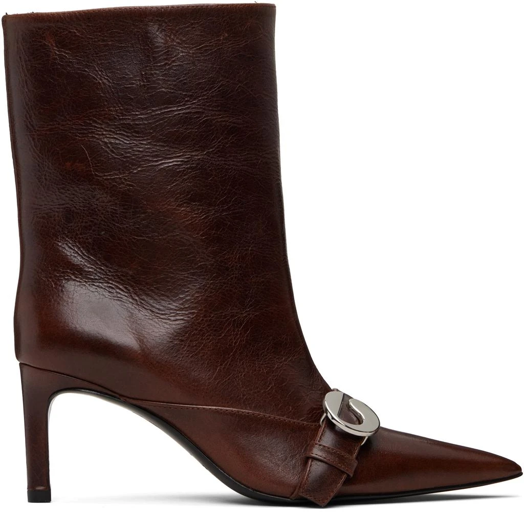 COPERNI Brown Ankle Heeled Belt Boots 1