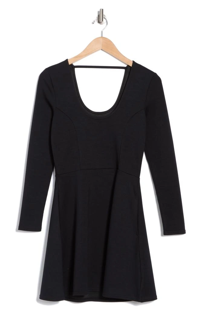 Hudson Scuba Long Sleeve Scoop Neck Skater Dress 3