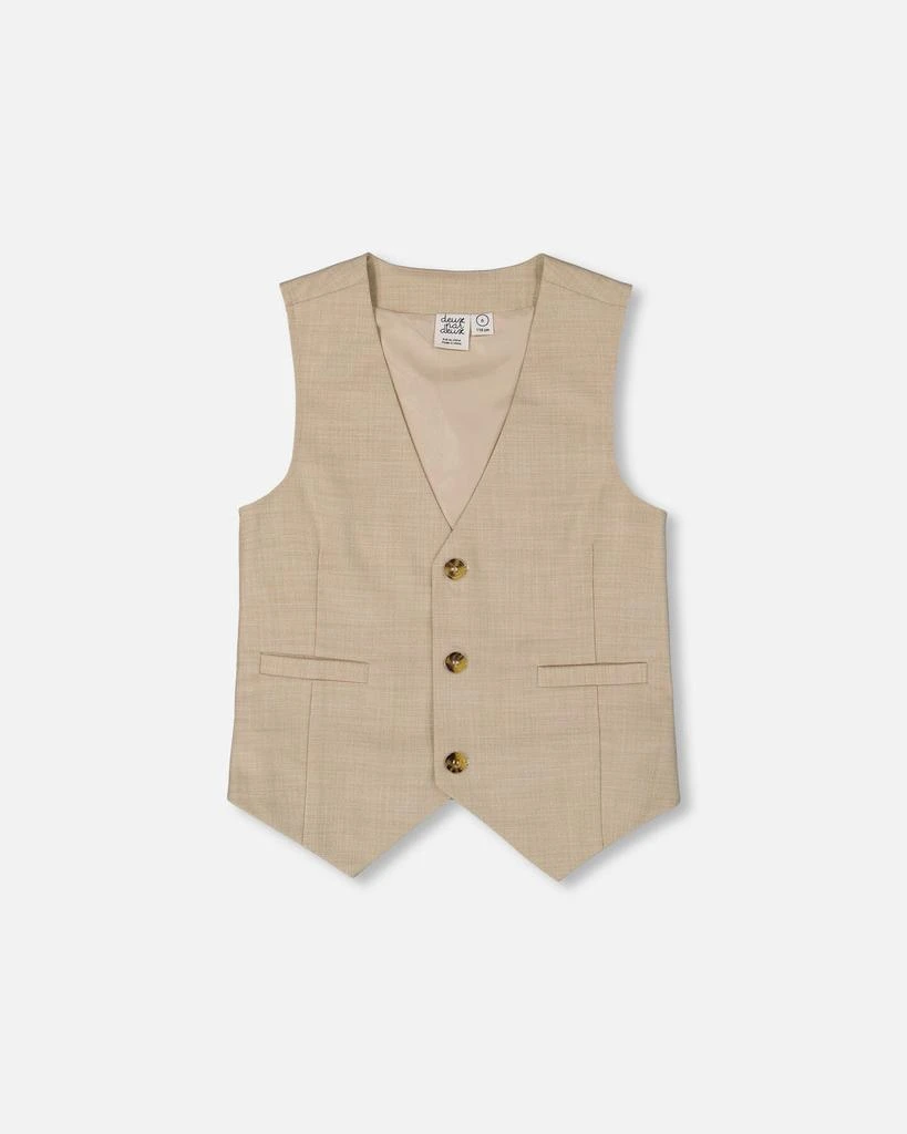 Deux par Deux Sleeveless Vest Light Taupe
