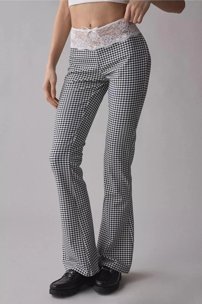 Lioness Lioness On Pointe Black Check Flare Pant 3
