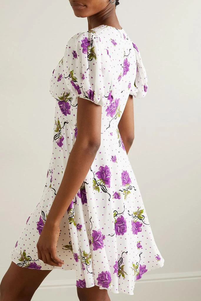 Rodarte Appliquéd printed silk crepe de chine mini dress 3