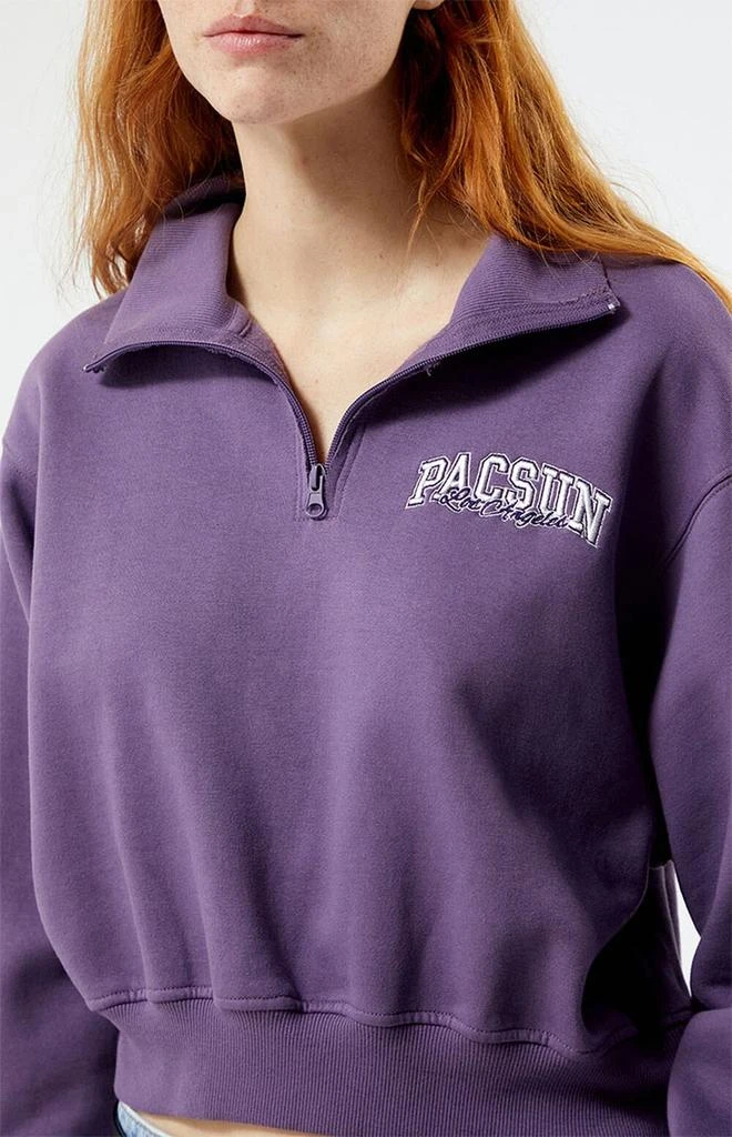 PacSun Los Angeles Half Zip Cropped Sweatshirt 2