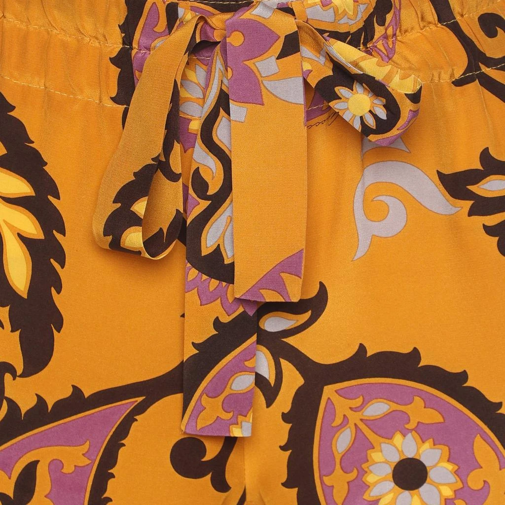 Gucci Gucci Ochre Yellow Paisley Printed Silk Elasticized Waist Jogger Pants S 3