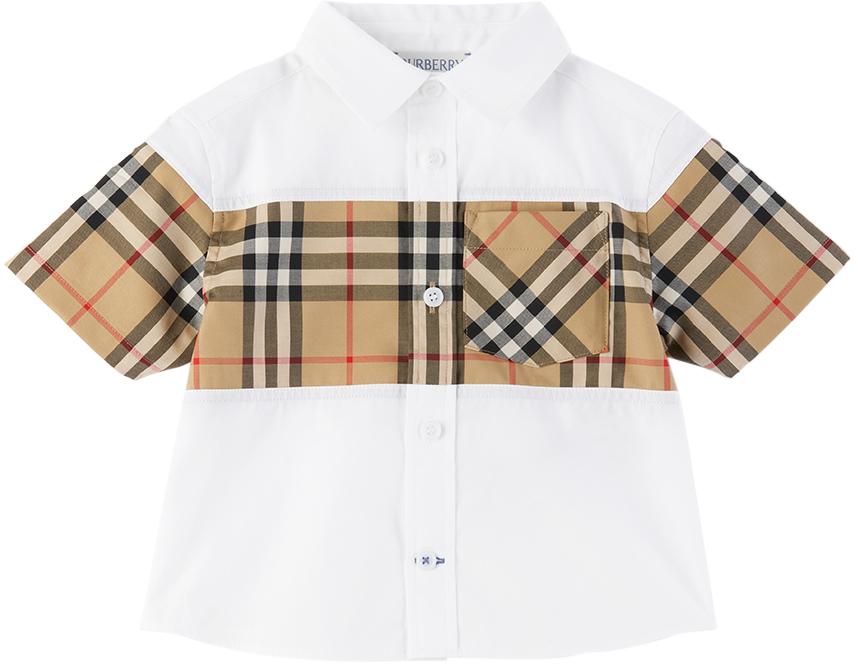 Burberry Baby White Check Shirt