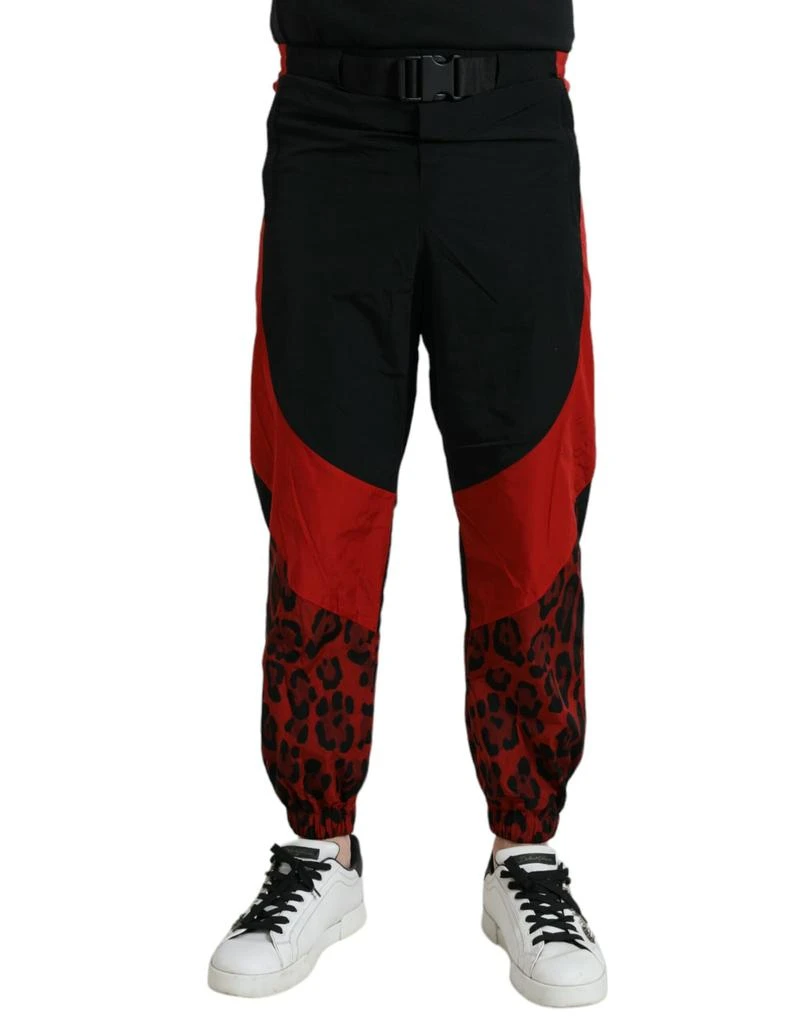 Dolce 
Gabbana Leopard Print Nylon Jogger Men
s Pants