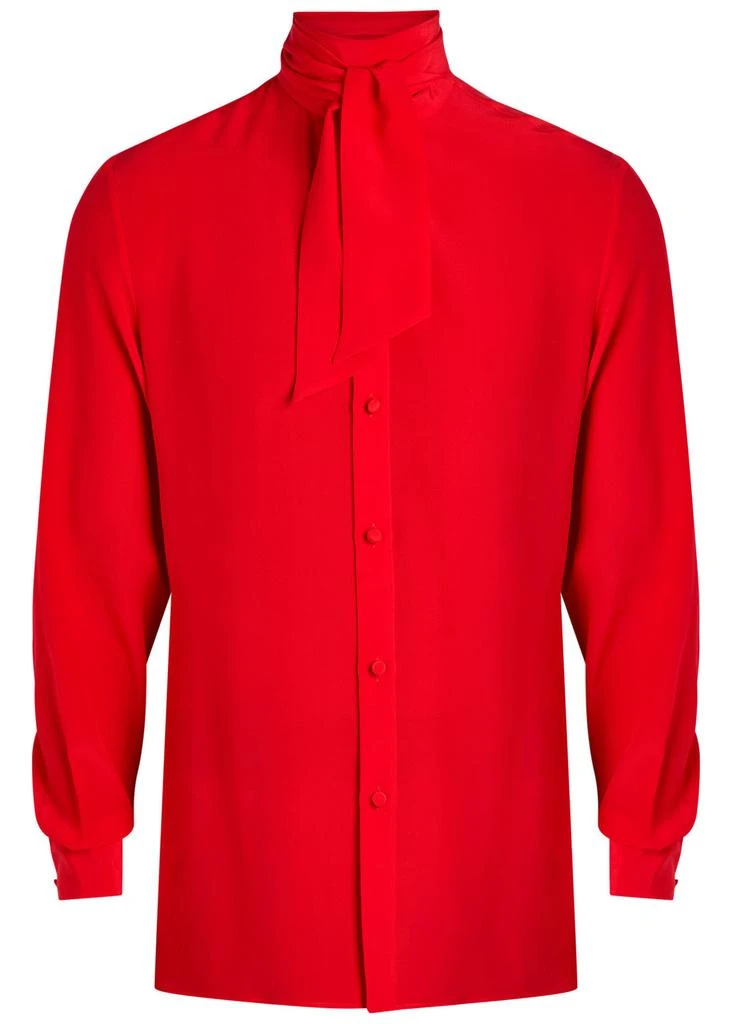 Valentino Tie silk-crepe shirt 1