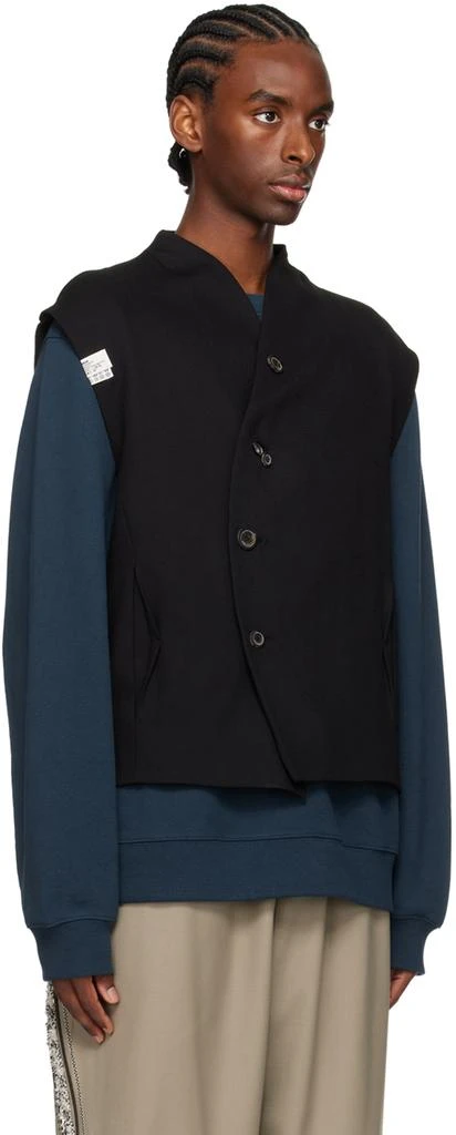 ADER error Black Funnel Neck Vest 2