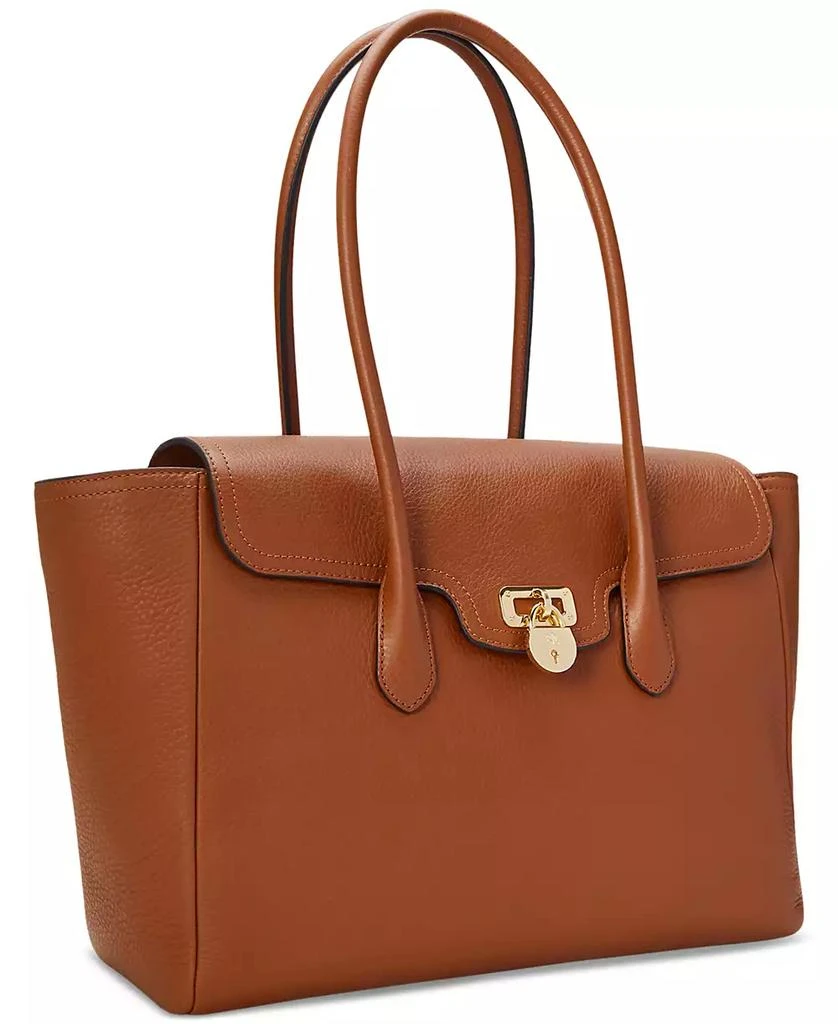 Ralph Lauren Pebbled Leather Extra-Large Tanner Satchel 5