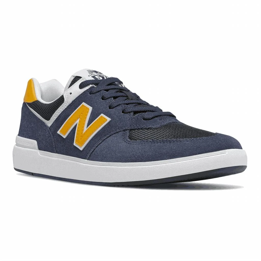 New Balance Men’S Am574 Skate Shoes In Cim Navy/black/yellow 1