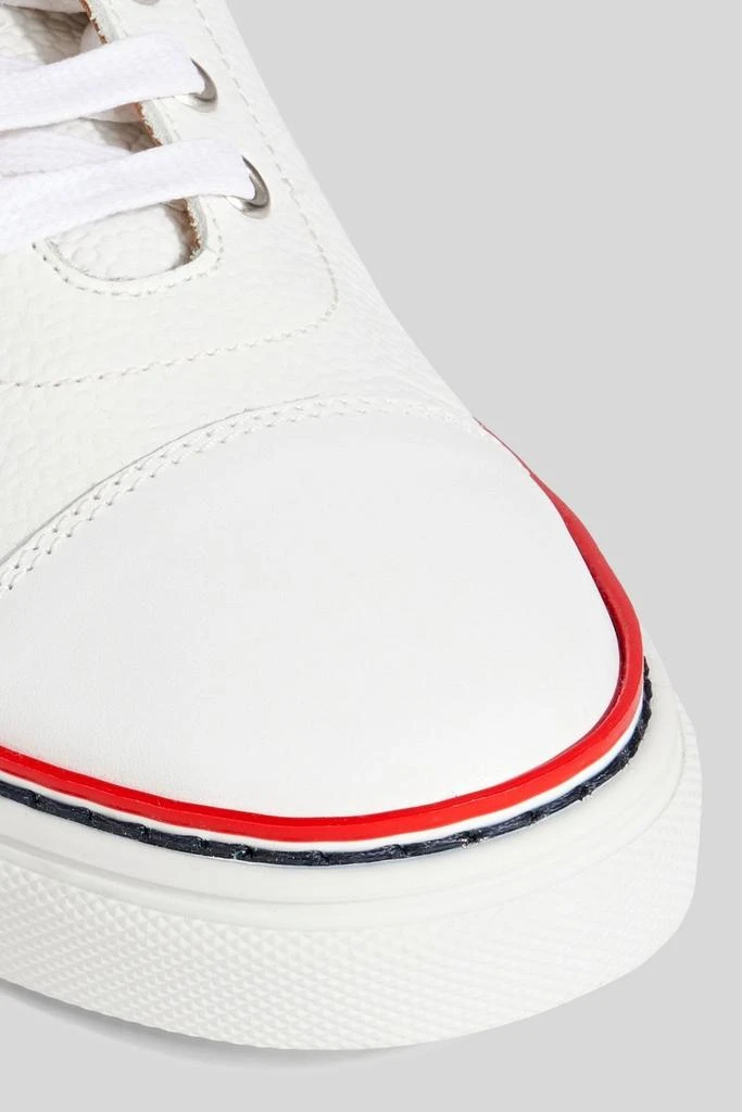 Thom Browne Smooth and pebbled-leather sneakers 4