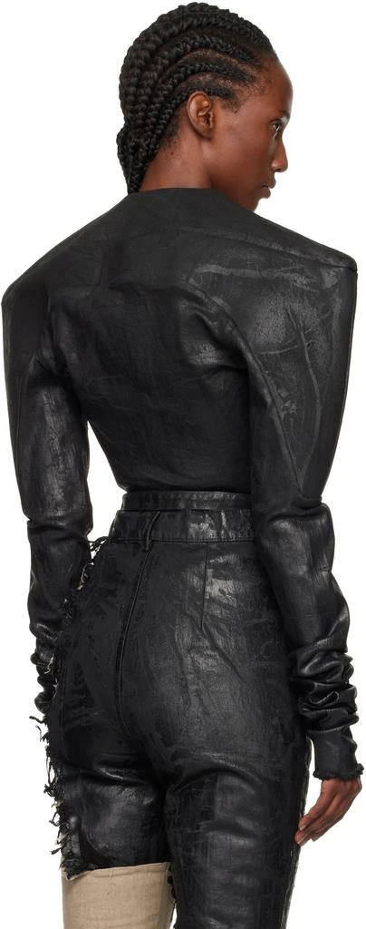 Rick Owens Black Concordians Tight Denim Jacket 3