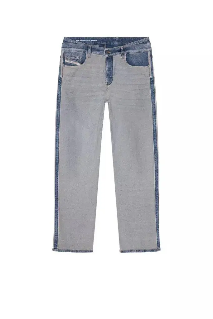 Diesel Blue Straight-Leg Jeans Denim