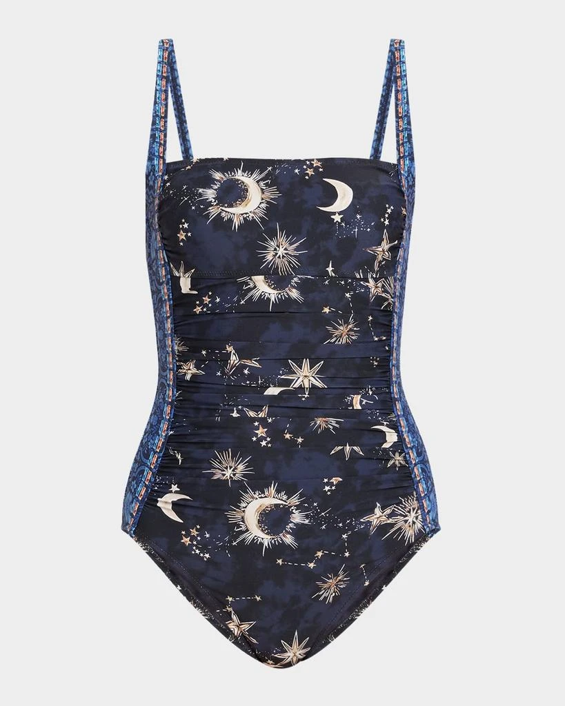 Johnny Was Zolita Ruched One-Piece Swimsuit 1