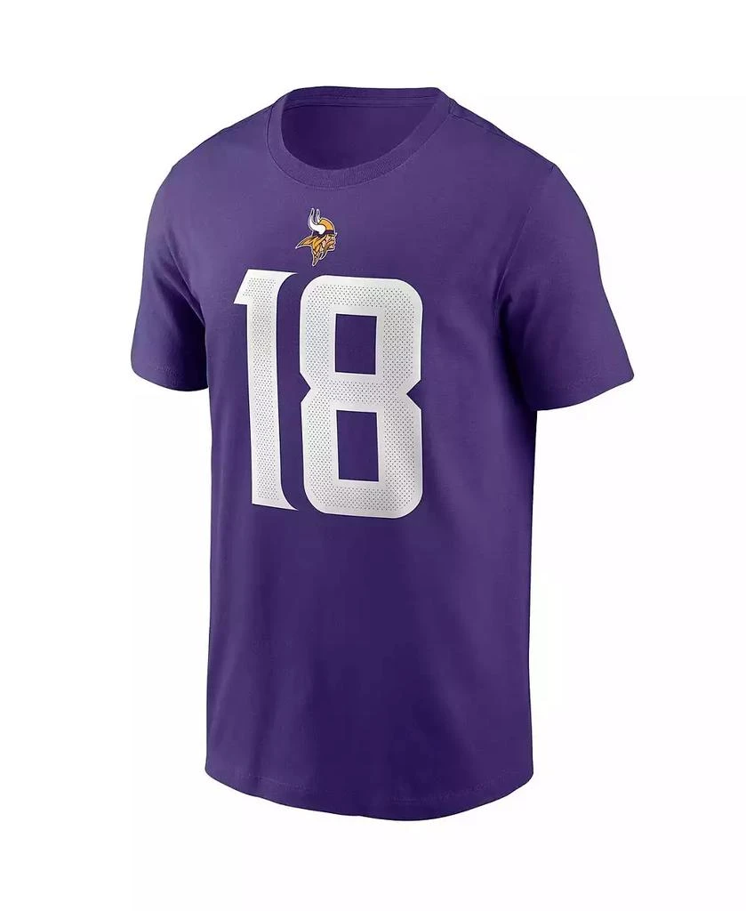 NIKE Men's Justin Jefferson Purple Minnesota Vikings Name and Number T-shirt 7