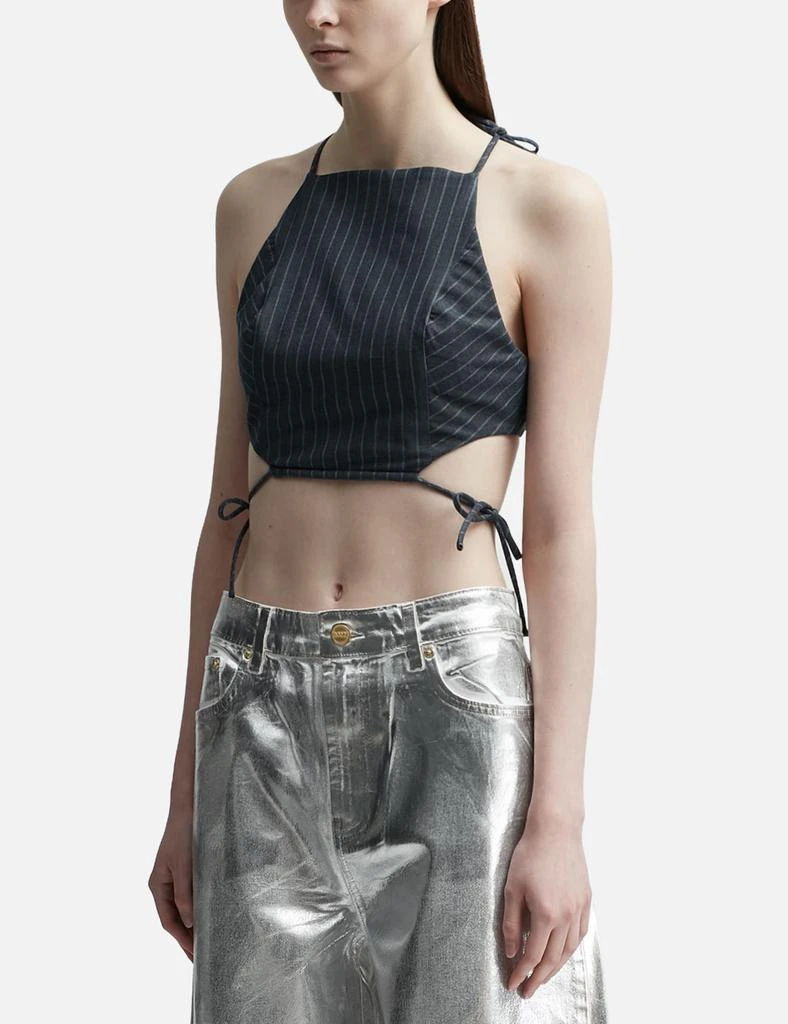 Ganni Stretch Stripe String Top 2