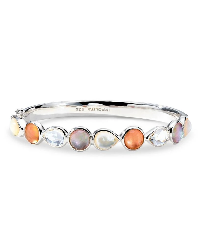 Ippolita Sterling Silver 925 Rock Candy® Multi Stone Hinged Bangle Bracelet 1