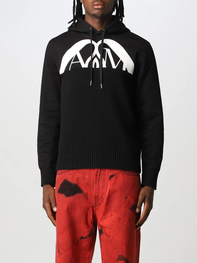 ALEXANDER MCQUEEN Alexander McQueen cotton sweatshirt with logo print 1