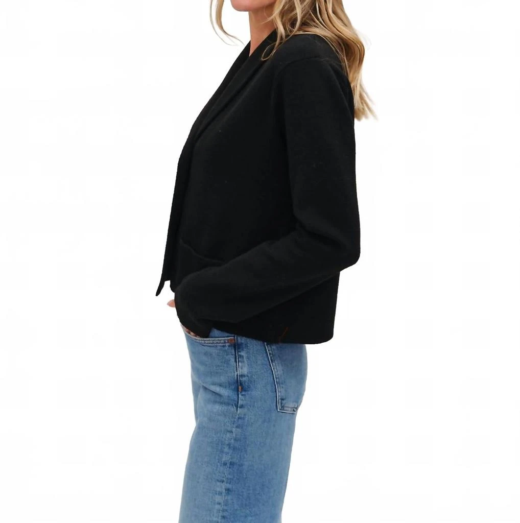 SIX/FIFTY Lynn Knit Blazer In Black 3