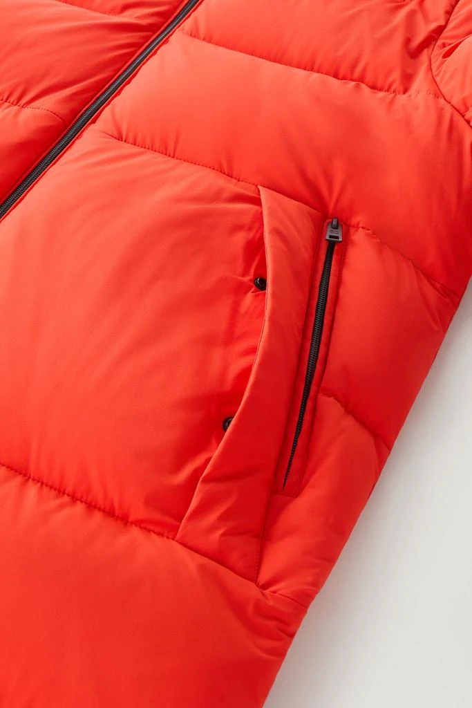 Woolrich Sierra Supreme Long Parka in Stretch Nylon - Men - Orange 4