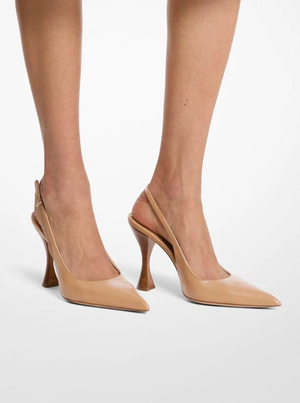 Michael Kors Isabella Leather Slingback Pump 4