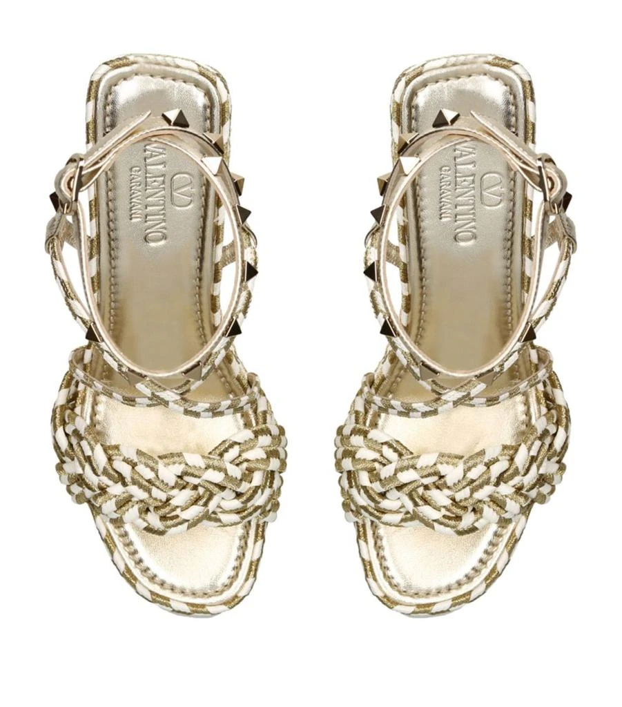 Valentino Rockstud Torchon Espadrille Wedges 115 4
